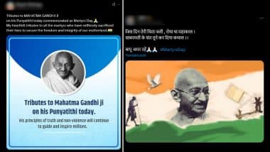 Mahatma Gandhi Punyatithi 2025 Messages: Netizens Pay Tribute on Martyrs’ Day With Shaheed Diwas Images, Videos, Sayings, Posts, Wallpapers and Quotes To Remember Father of the Nation