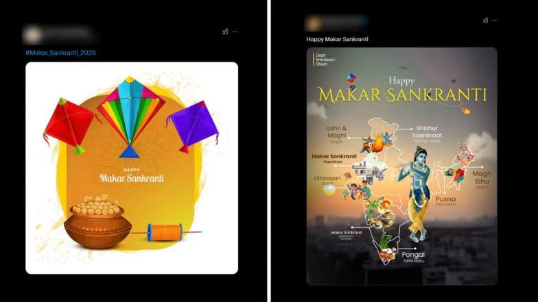 Makar Sankranti 2025 Messages and Greetings: Netizens Share Wishes, GIFs, HD Wallpapers, Images and Quotes to Celebrate the Harvest Festival