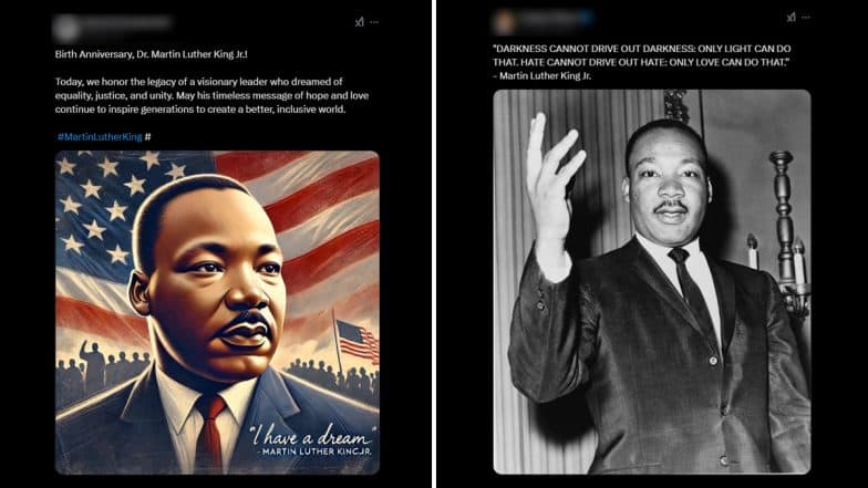 Martin Luther King Jr Birth Anniversary 2025 Messages: Netizens Pay Tribute to the American Activist With Memorable Quotes, Inspirational Sayings, Images and Greetings