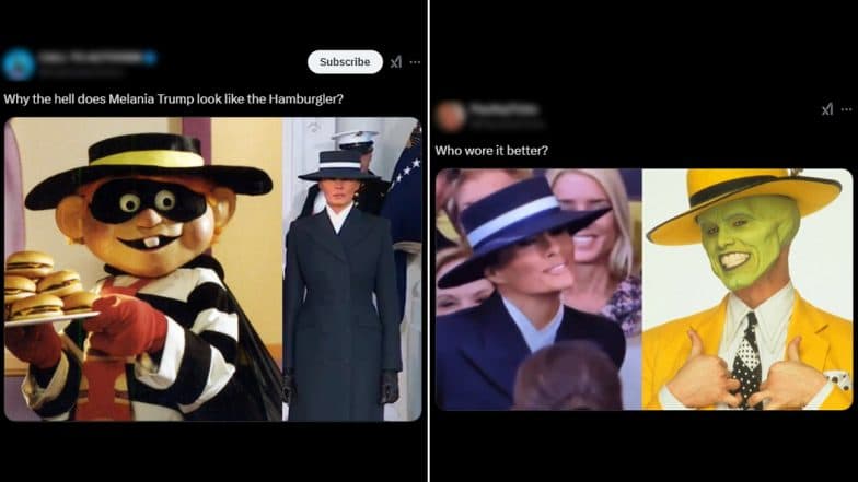 Melania’s Hat at Donald Trump’s Inauguration Sparks Memefest Online, Gets Compared to the ‘Hamburglar,’ ‘The Mask’ and More in Hilarious Avalanche of Funny Memes and Jokes