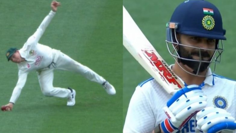 Virat Kohli Survives Golden Duck as Third Umpire Denies Steve Smith's Incredible Effort During IND vs AUS 5th Test in BGT 2024–25 (Watch Video)