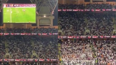 Real Madrid vs Barcelona Spanish Super Cup 2025 Final: Fans Chant Cristiano Ronaldo's Name During Supercopa de Espana El Clasico in Jeddah (Watch Video)