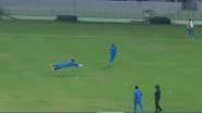 Jitesh Sharma Grabs Sensational Diving Catch to Dismiss Ruturaj Gaikwad During Vidarbha vs Maharashtra Vijay Hazare Trophy 2024–25 Semifinal Match (Watch Video)