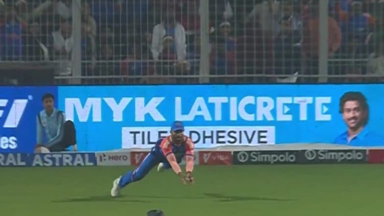 Nitish Kumar Reddy Takes Stunning Catch To Dismiss Jos Buttler For 68 Runs During IND vs ENG 1st T20I 2025 (Watch Video)