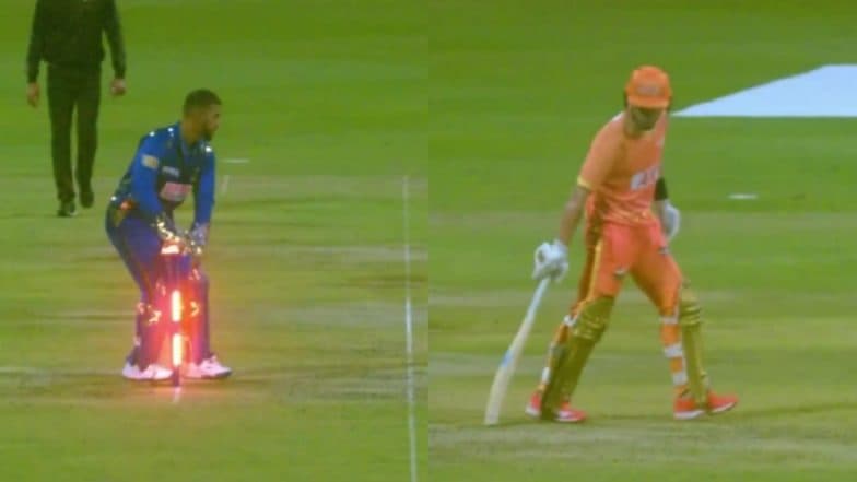 Spirit of Cricket! Tom Curran Called Back After Bizarre Run Out by Nicholas Pooran During MI Emirates vs Gulf Giants ILT20 2025 Match (Watch Videos) | 🏏 LatestLY