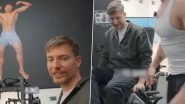 MrBeast Unveils &lsquo;God Tier&rsquo; USD 2M Home Gym Featuring Wall With His Face and Dumbbells With Iconic Lion Logo, Watch Viral Video