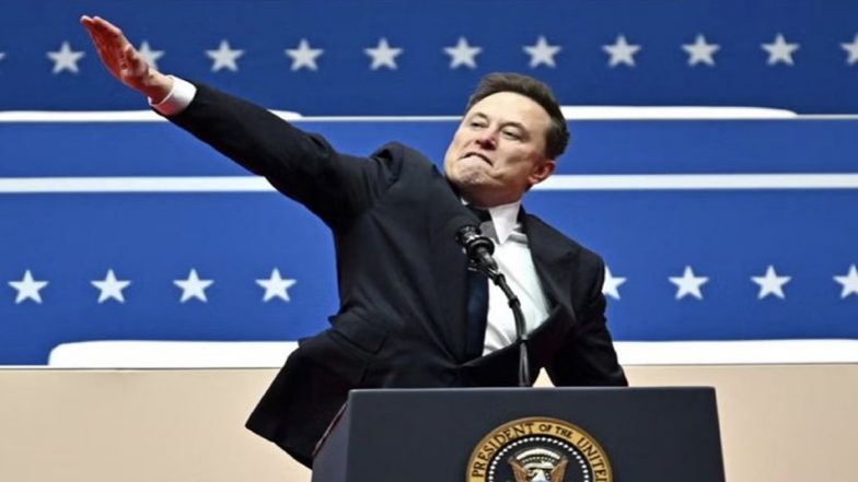 Elon Musk Nazi Salute Controversy: Israeli PM Benjamin Netanyahu Defends ‘Great Friend’ Tesla CEO Over Salute Row at Donald Trump Inauguration Rally