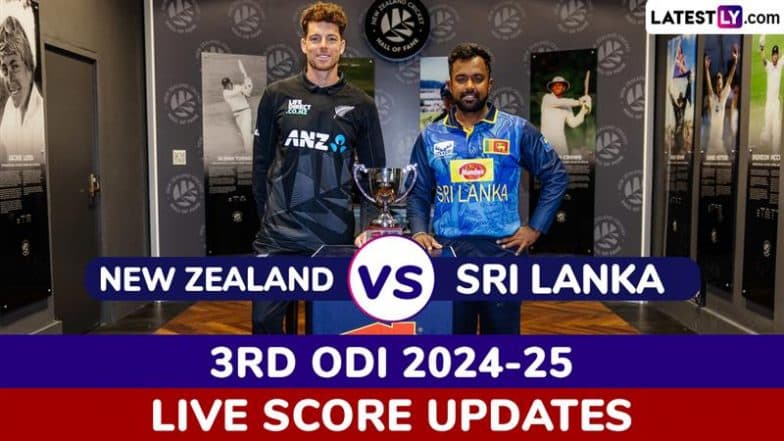 New Zealand vs Sri Lanka Live Score Updates of 3rd ODI 2024-25: Get Toss Winner Result, Live Commentary and Full Scorecard Online of NZ vs SL Cricket Match