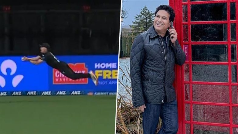 'Who Said Flying Is Just For Planes and Birds?' Sachin Tendulkar Puts Humorous Twist While Lauding Nathan Smith's Sensational Diving Catch During NZ vs SL 2nd ODI 2024-25 (See Post)