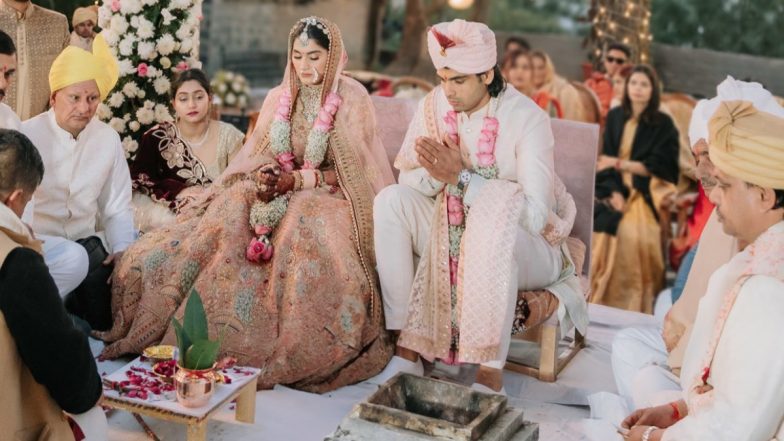 Neeraj Chopra Ties the Knot With Himani Mor; Double Olympic Medallist Shares Wedding Pics, Writes 'Bound By Love, Happily Ever After' (See Post)