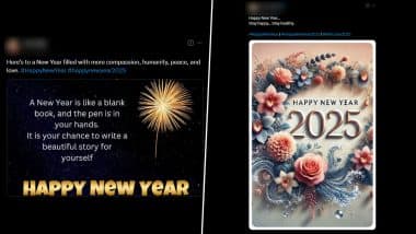 Happy New Year 2025 Wishes and Greetings: Netizens Mark the Start of the New Year With Heartfelt Messages, Images, Wallpapers, Quotes and GIFs