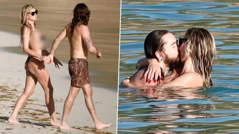 Heidi Klum Goes Braless and Shares Steamy Kiss With Tom Kaulitz During Beach Vacay in St Barts (See Pics)