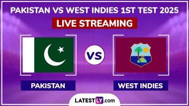 Pakistan vs West Indies Free Live Streaming Online, 1st Test 2025: How To Watch PAK vs WI Cricket Match Live Telecast on TV in India?