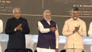 PM Narendra Modi Launches Projects Worth INR 2 Lakh Crore Including India’s Largest Green Hydrogen Hub, South Coastal Railway Zonal Headquarters in Andhra Pradesh (Watch Video)