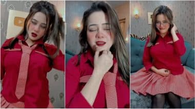 Pakistani TikToker Miss Wow Shares 'Moaning' Video! Mehjabeen Misswow Wears Naughty Sexy School Girl Uniform for Titillating Instagram Reels