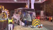 Pattaya Bus Crash: Bus Carrying 37 Passengers Crashes Into Pole on Highway in Thailand, 27 Russian Tourists Injured; Terrifying Videos Surface