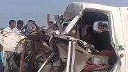 Pune-Nashik Highway Road Accident: 9 Killed As Minivan Rams Into Stationary Bus in Maharashtra (Watch Video)