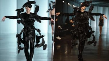 Rahul Mishra’s Couture Show at Paris Fashion Week 2025: Indian Designer’s Stunning Raven Outfit Goes Viral, Know Inspiration Behind the Ensemble From the ‘Pale Blue Dot’ Show (See Pics)