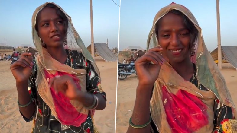 Rajasthani Woman Becomes Social Media Sensation With Her Captivating Beauty and Graceful Presence, Video Goes Viral Online (Watch)