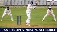 Ranji Trophy 2024-25 Schedule: Check Out Second Leg Fixtures and Time Table of Indian Domestic First-Class Competition