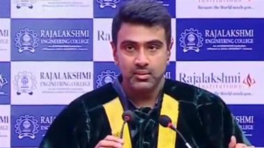 ‘Hindi Is Not a National Language, It's an Official Language’ Says Ravi Ashwin During Graduation Ceremony at a Private Engineering College in Chennai (Watch Video)