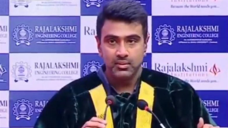 ‘Hindi Is Not a National Language, It's an Official Language’ Says Ravi Ashwin During Graduation Ceremony at a Private Engineering College in Chennai (Watch Video)