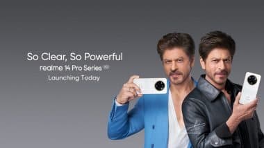 Realme 14 Pro 5G, Realme 14 Pro Plus 5G Launch Live Streaming: Watch Online Telecast of Launch of New Realme 14 Pro Series 5G Smartphones; Know Price, Specifications and Other Details