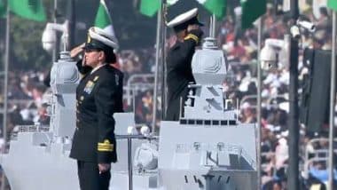 Republic Day Parade 2025: India Unveils Maritime Might With INS Surat, INS Nilgiri, INS Vagsheer on R-Day (Watch Video)