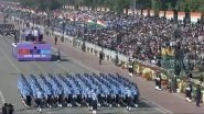Republic Day Parade 2025: India Showcases Integrated Battlefield Surveillance, Short Span Bridging and Akash Weapon Systems at 76th R-Day in Delhi (Watch Videos)