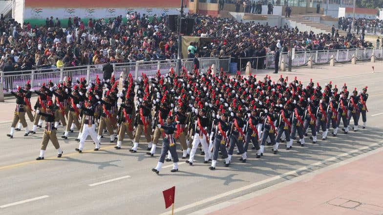 Republic Day Parade 2025 Live Streaming: Watch March Past by Armed Forces, Tableaux Display, Acrobatic Motorcycle Ride and Fly-Past at Kartavya Path in Delhi on Gantantra Diwas