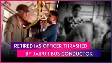 Jaipur: Retired IAS Officer Assaulted by Bus Conductor After Argument Over Extra INR 10 Bus Fare, Video Goes Viral