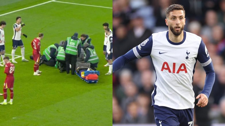 Rodrigo Bentancur Stretchered Off After Suffering Head Injury During Tottenham Hotspur vs Liverpool Carabao Cup 2024-25 Semifinal (Watch Video)