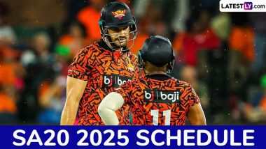 Check Full Schedule and Download Online PDF of SA20 2025 Fixtures