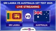 Sri Lanka vs Australia Free Live Streaming Online, 2nd Test 2025: How To Watch SL vs AUS Cricket Match Live Telecast on TV in India?