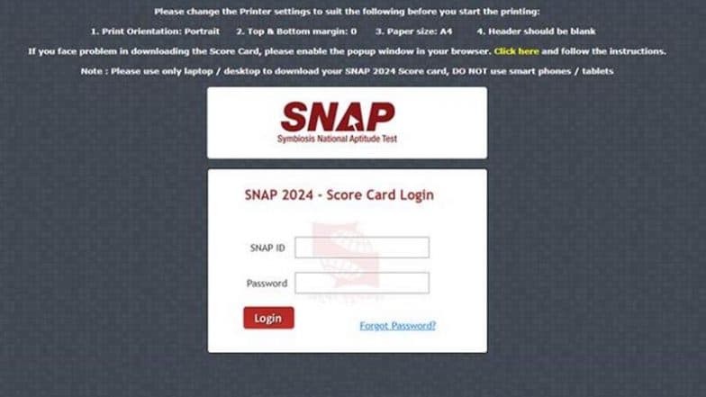 SNAP Result 2024 Out at snaptest.org: Results of Symbiosis National ...