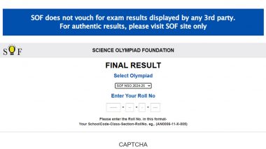 Results of SOF NSO Examination 2024-25 Out at sofworld.org