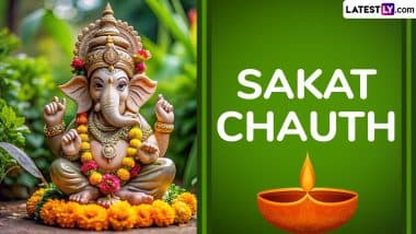 Happy Sakat Chauth 2025 Wishes and Greetings: Share Lord Ganesha HD Images, Wallpapers, Quotes and Messages To Celebrate Sankatahara Chaturthi Festival