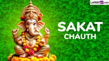 Sakat Chauth 2025 Greetings, Images and HD Wallpapers: Send Lord Ganesha Photos, Wishes, Quotes and Messages To Celebrate Lambodara Sankashti Chaturthi