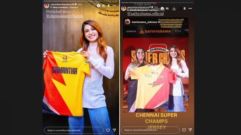 Samantha Ruth Prabhu, Owner of Chennai Super Champs, Unveils Team Jersey Ahead of World Pickleball League (See Pics)