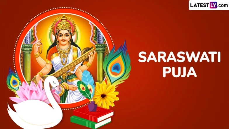 Happy Saraswati Puja 2025 Greetings To Send on Basant Panchami 