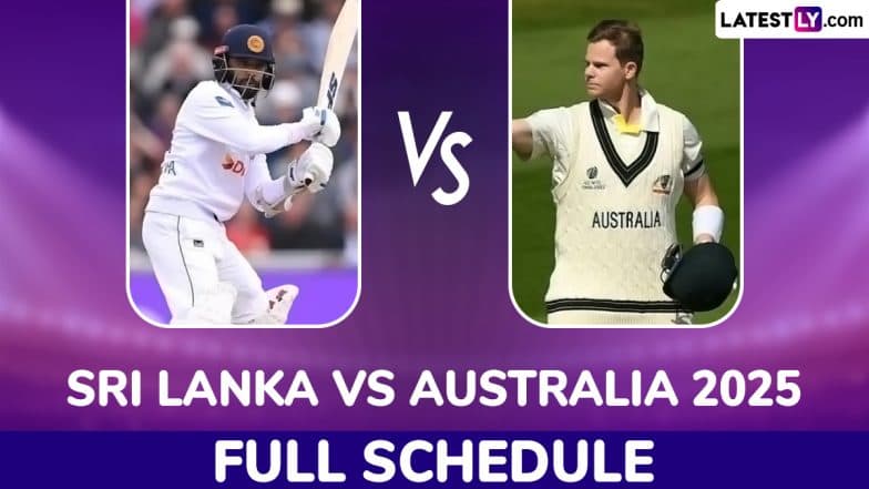 Sri Lanka vs Australia 2025 Full Schedule Online Get SL vs AUS Test