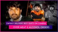 Swiggy Delivery Boy Quits His Job Over Meat and Alcohol Orders in Vrindavan, Video Goes Viral