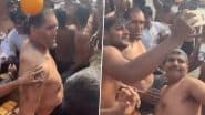 WWE Hall of Famer The Great Khali Takes a Holy Dip at Maha Kumbh Mela 2025, Fans Mob Legend to Take Selfies (Watch Videos)