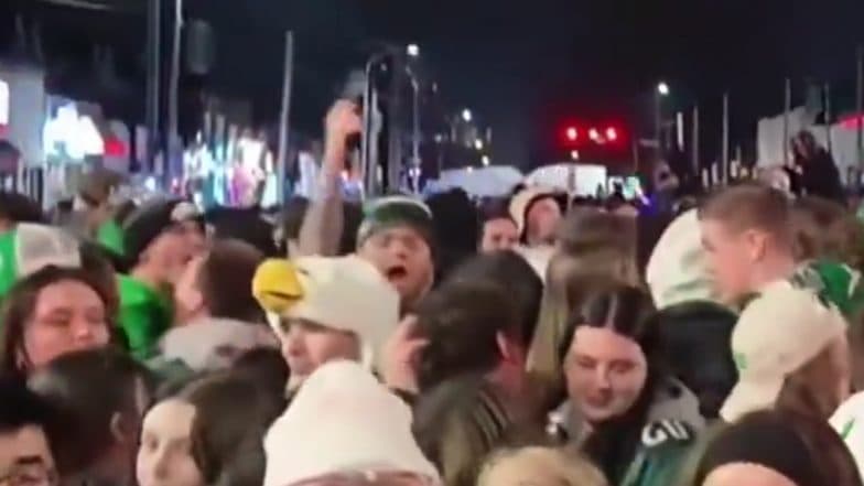 US: Man Fires Shots in Air With His Gun in Middle of Crowd Following Philadelphia Eagles Win Against Washington Commanders in NFC Championship (Watch Video)