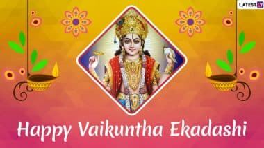 Vaikuntha Ekadashi 2025 Greetings: Share Mokshada Ekadashi Messages With Lord Vishnu HD Wallpapers, Images and Quotes to Celebrate the Day