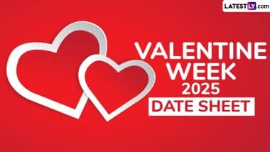 Valentine Week 2025 Date Sheet: From Rose Day To Kiss Day, Check Full List of Love Week Till Valentine’s Day To Embrace and Celebrate Love