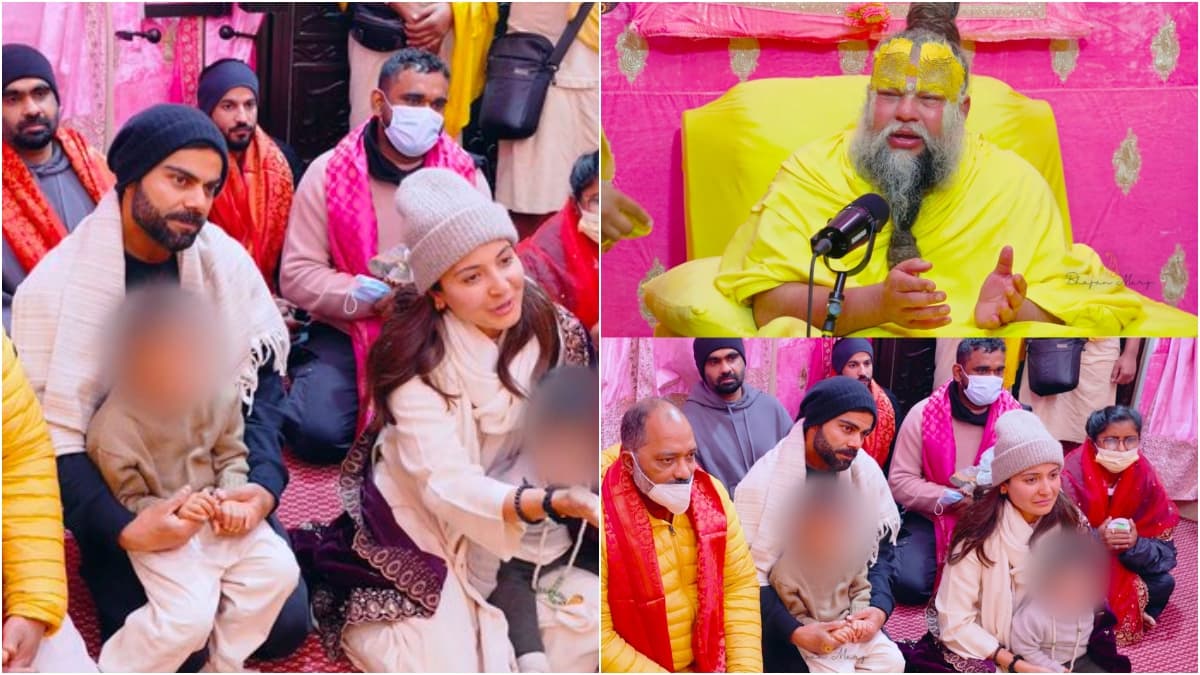 Virat Kohli, Anushka Sharma Along with Kids Visit Spiritual Guru Premanand Maharaj in Vrindavan