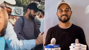 Virat Kohli Shows Heartwarming Gesture As He Gifts Gloves to Fan After Practice Session at Alibaug, Video Goes Viral