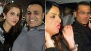 Old Pic of Virender Sehwag With Wife Aarti Ahlawat Travelling in Car for Sachin Tendulkar's Farewell Party Edited as 'AI Video' and Circulated With False Claims of Fight Between Couple Amid Divorce Rumours