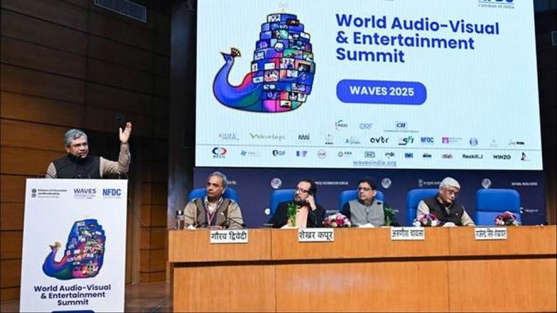 WAVES 2025: I&amp;B Ministry Announces WAVES Awards for Content Creators; Ashwini Vaishnaw and Gajendra Singh Shekhawat Launch WAVES Bazaar (watch Video)
